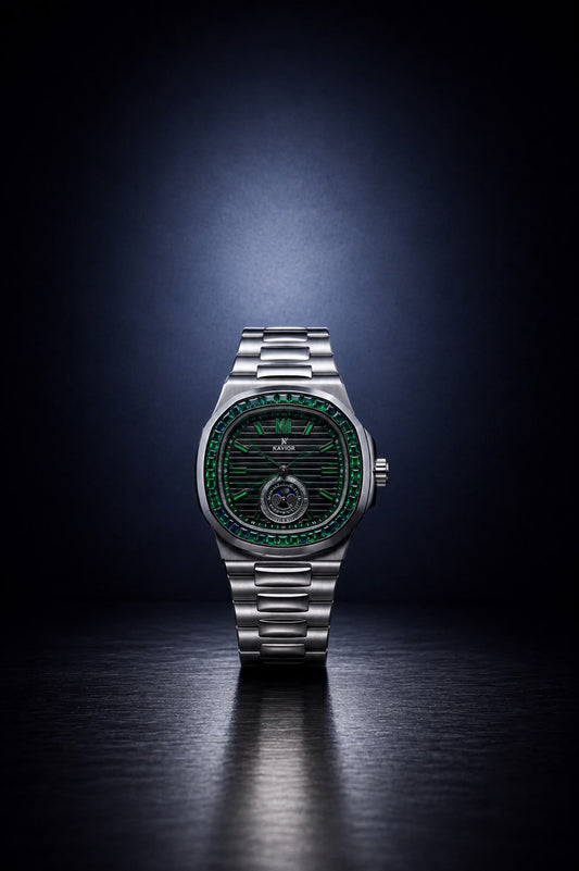"Nautilus" Baguette Edition – Premium Stone-Encrusted
