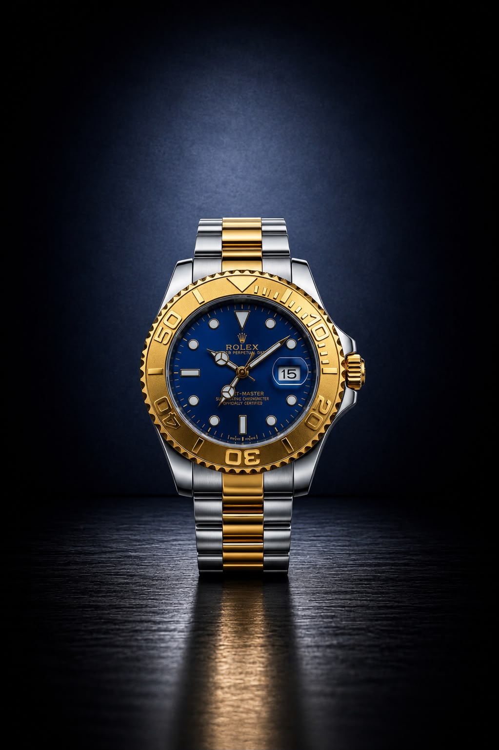 Elite "Ocean-Master" Edition – Two-Tone Gold & Silver Nautical Watch