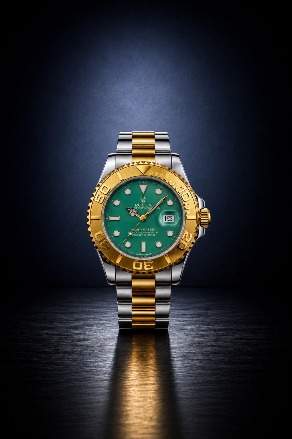 Elite "Ocean-Master" Edition – Two-Tone Gold & Silver Nautical Watch
